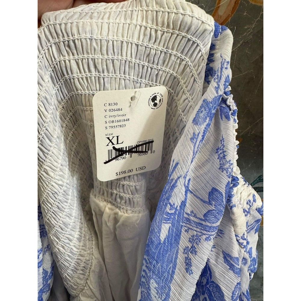 Free People Blue and White Maxi Dress - Picture 7 of 9